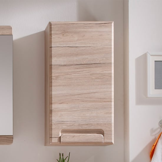 Melay Wooden Wall Bathroom Storage Cabinet In San Remo Oak_1