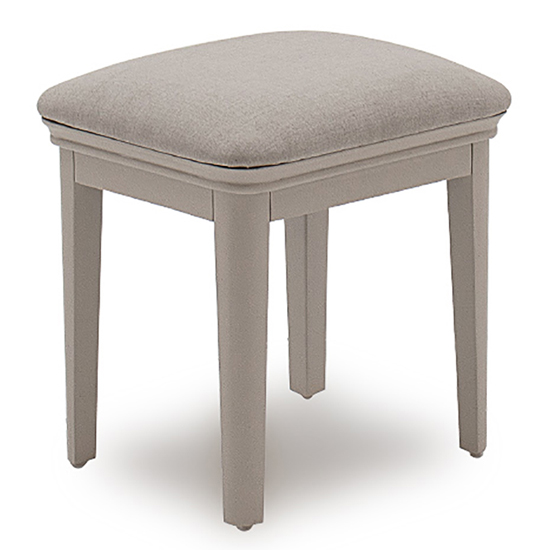 Melba Dressing Stool With Fabric Seat In Taupe Furniture in Fashion