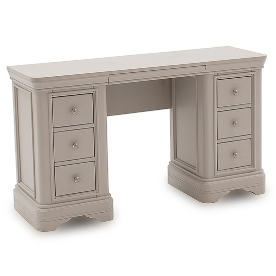 Product photograph of Melba Wooden Dressing Table In Taupe from Furniture in Fashion