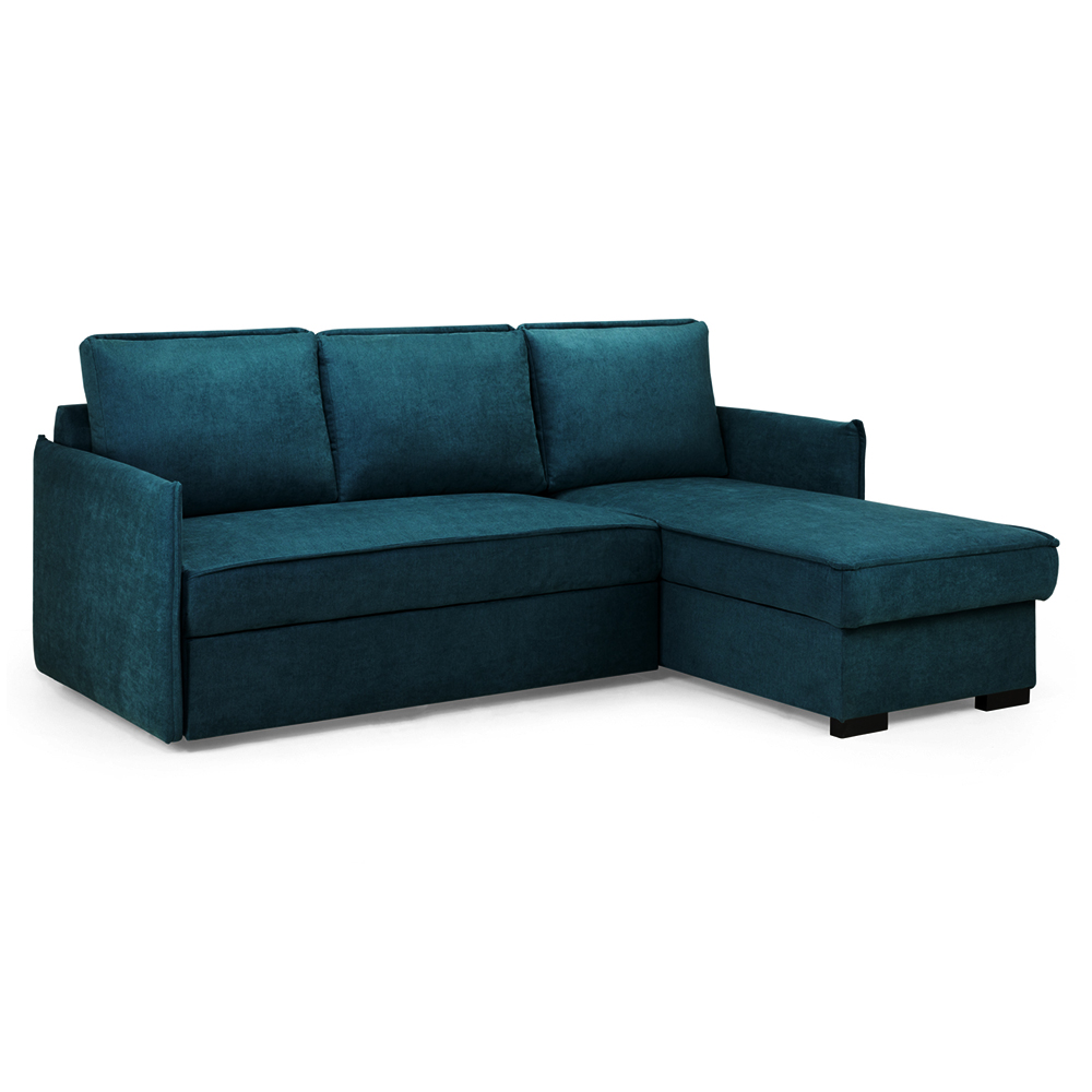 Melina Fabric Corner Sofa Bed In Teal_Discontinued
