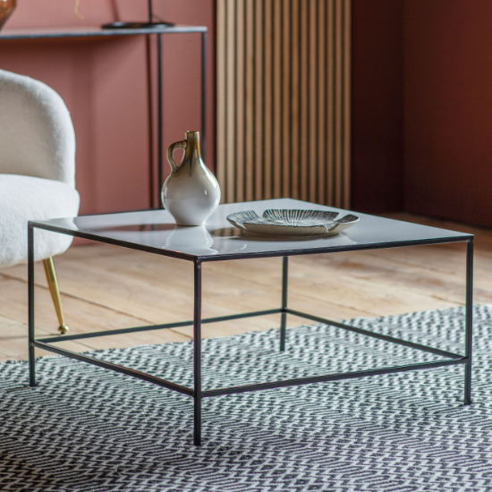 Read more about Melina metal coffee table in light grey and black