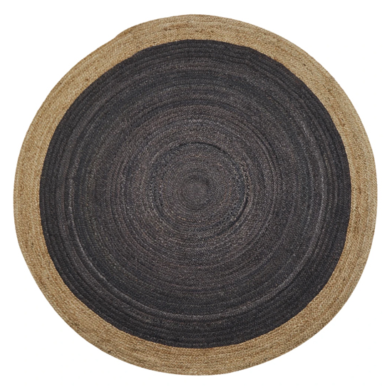 Melina Small Round Soft Jute Rug With Light Grey Centre | Furniture in ...