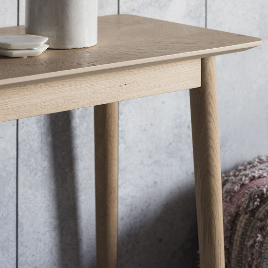 Manistee Wooden Rectangular Console Table In Oak