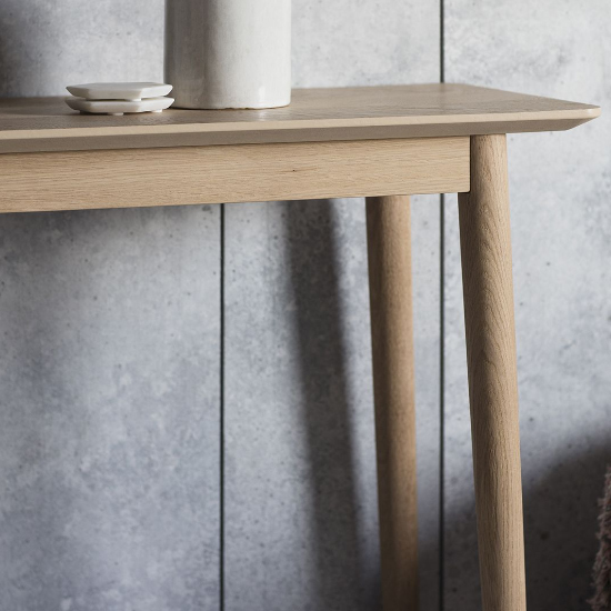 Manistee Wooden Rectangular Console Table In Oak