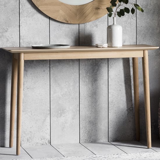 Read more about Melino rectangular wooden console table in mat lacquer