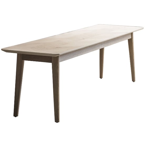 Manistee Wooden Rectangular Dining Bench In Oak