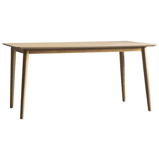 Melino Rectangular Wooden Dining Table In Mat Lacquer Furniture in