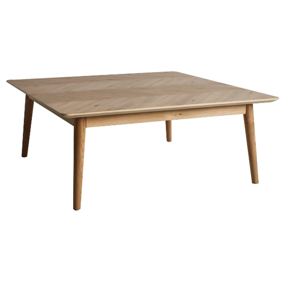 Manistee Wooden Square Coffee Table In Oak