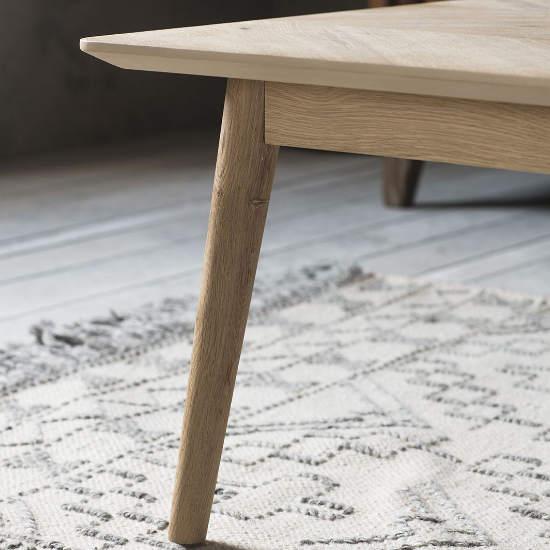Manistee Wooden Square Coffee Table In Oak