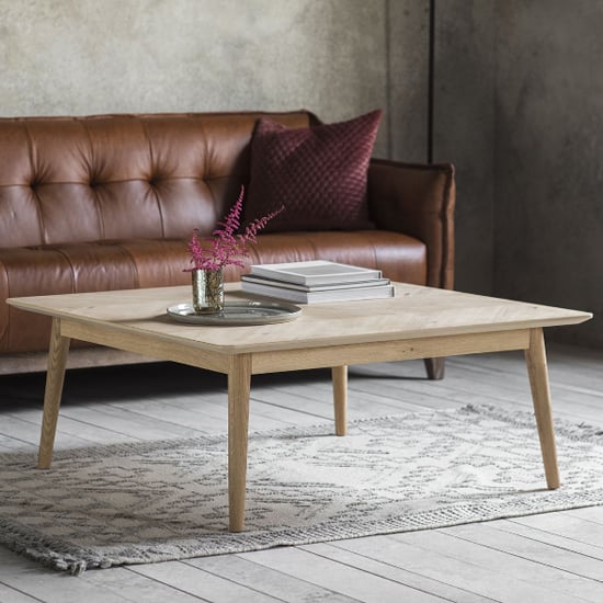 Photo of Melino square wooden coffee table in mat lacquer