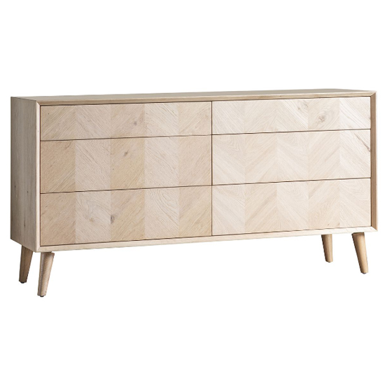 Manistee Wooden Chest Of 6 Drawers In Oak