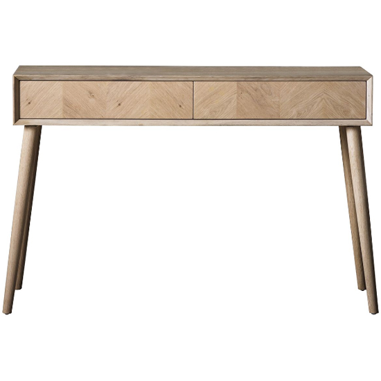 Manistee Wooden Console Table With 2 Drawers In Oak