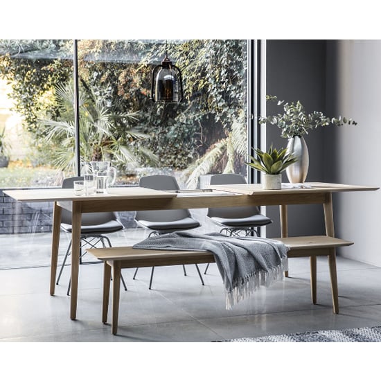 Product photograph of Melino Wooden Extending Dining Table In Mat Lacquer from Furniture in Fashion