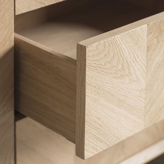 Manistee Wooden Sideboard With 2 Doors 3 Drawers In Oak