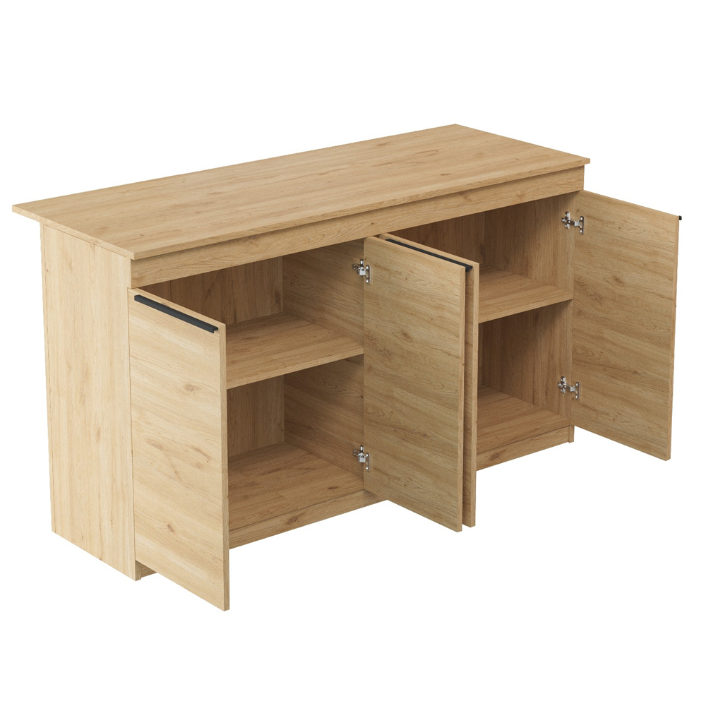 Meliora Wooden Kitchen Bar Table in Oak