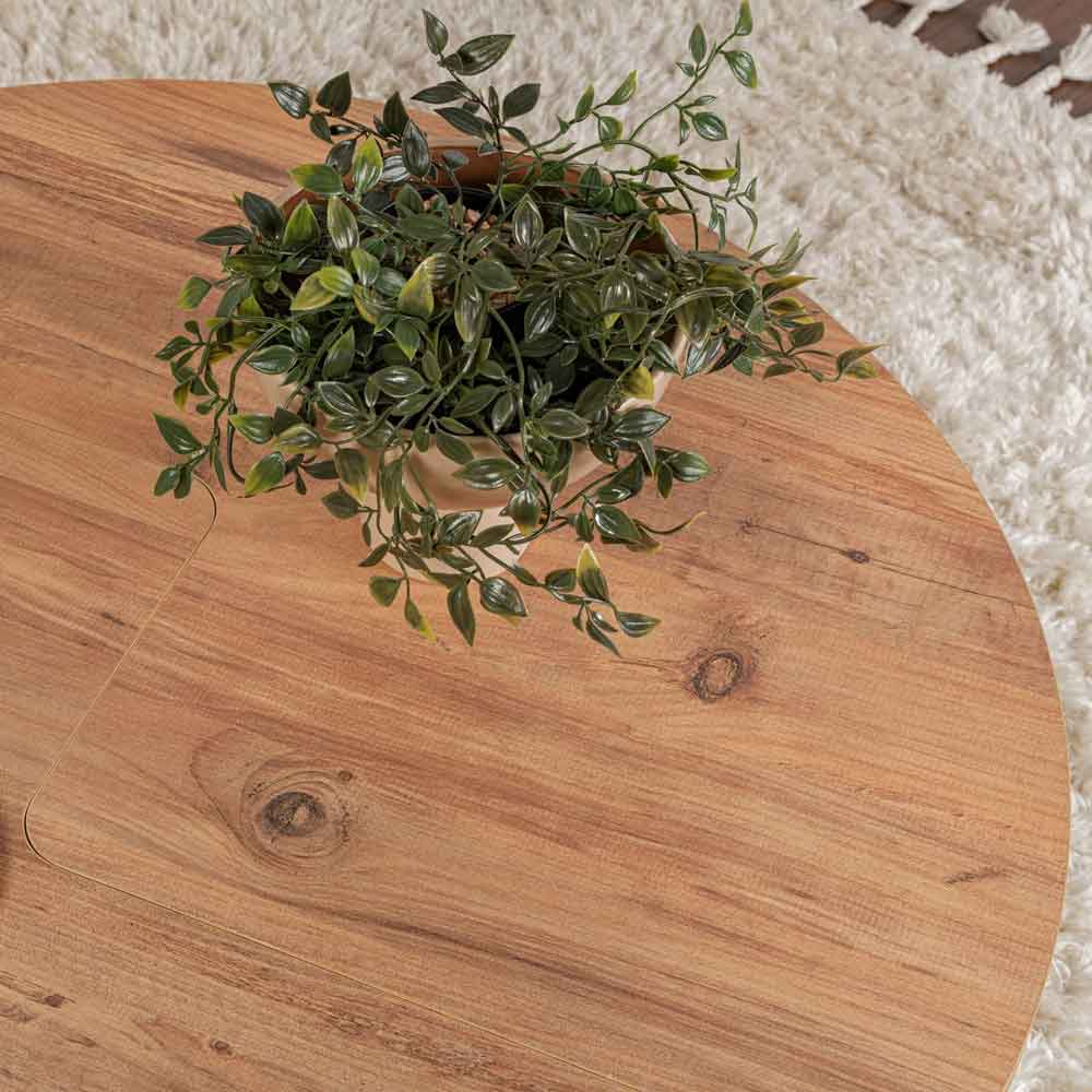 Melira Wooden Nest Of 2 Coffee Table in Atlantic Pine