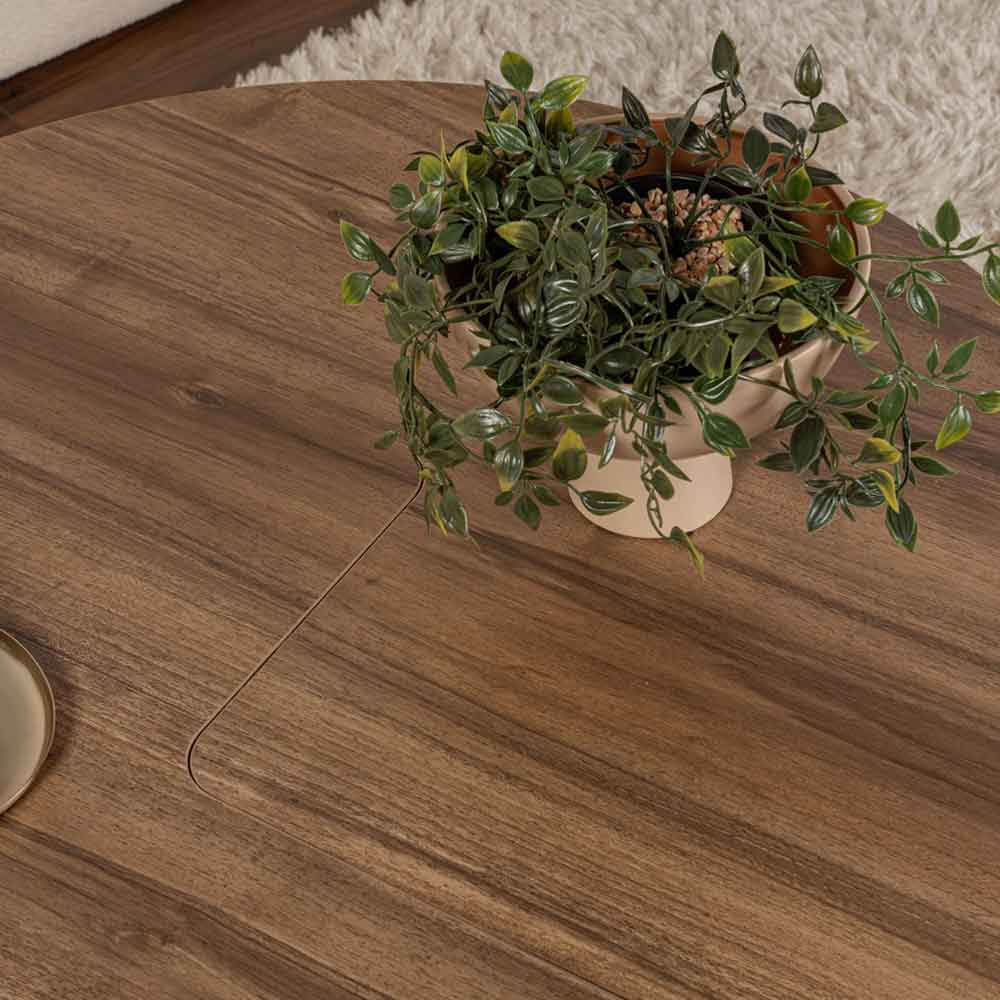Melira Wooden Nest Of 2 Coffee Table in Walnut