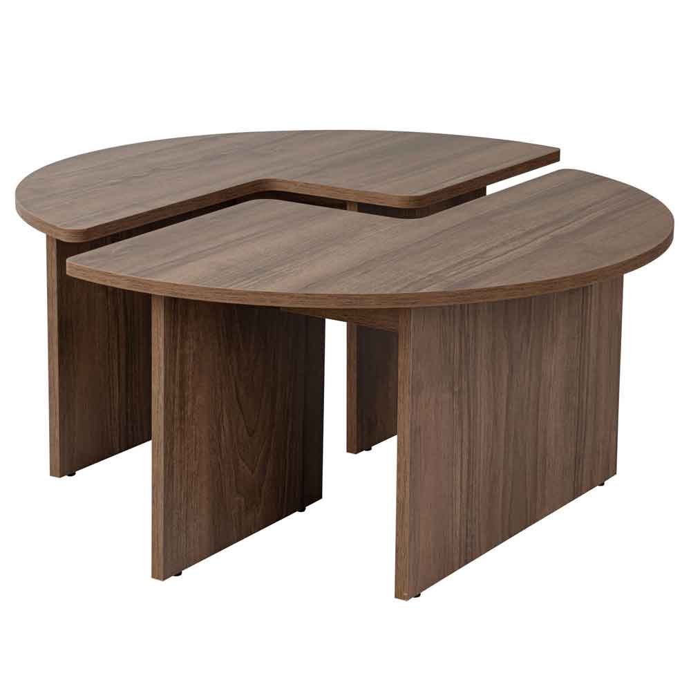 Melira Wooden Nest Of 2 Coffee Table in Walnut