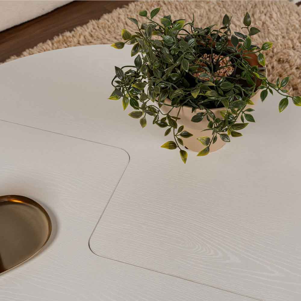 Melira Wooden Nest Of 2 Coffee Table in White