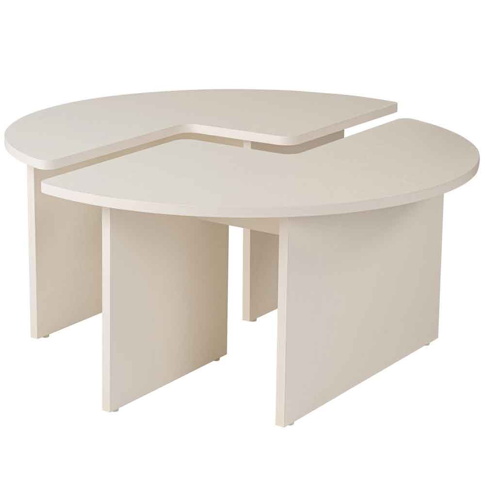 Melira Wooden Nest Of 2 Coffee Table in White