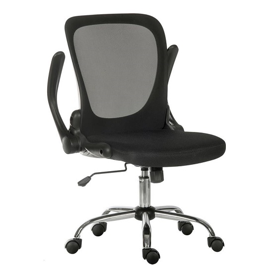 Mellen Mesh Executive Office Chair In Black With Chrome Base_2