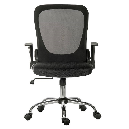 Mellen Mesh Executive Office Chair In Black With Chrome Base_3