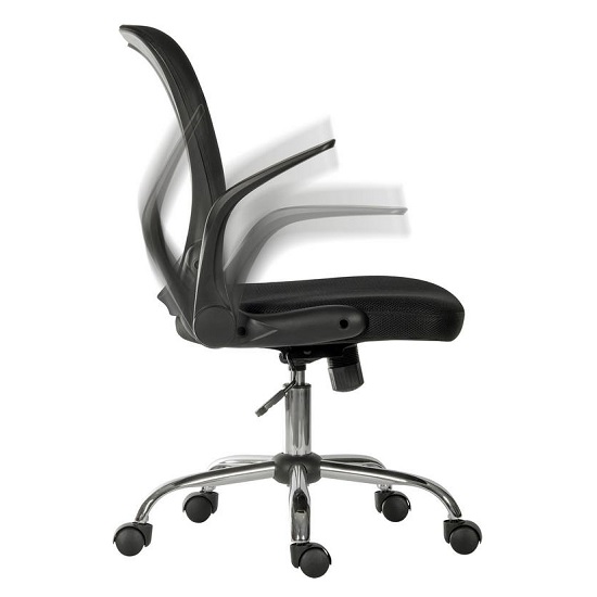 Mellen Mesh Executive Office Chair In Black With Chrome Base_4