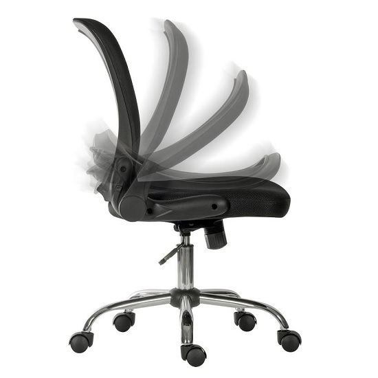 Mellen Mesh Executive Office Chair In Black With Chrome Base_5