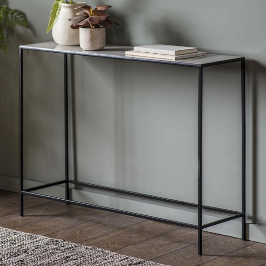 Melliya Wooden Console Table In Light Grey Furniture in Fashion