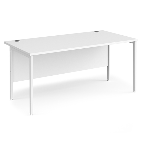 Product photograph of Melor 1600mm H-frame Legs Computer Desk In White from Furniture in Fashion