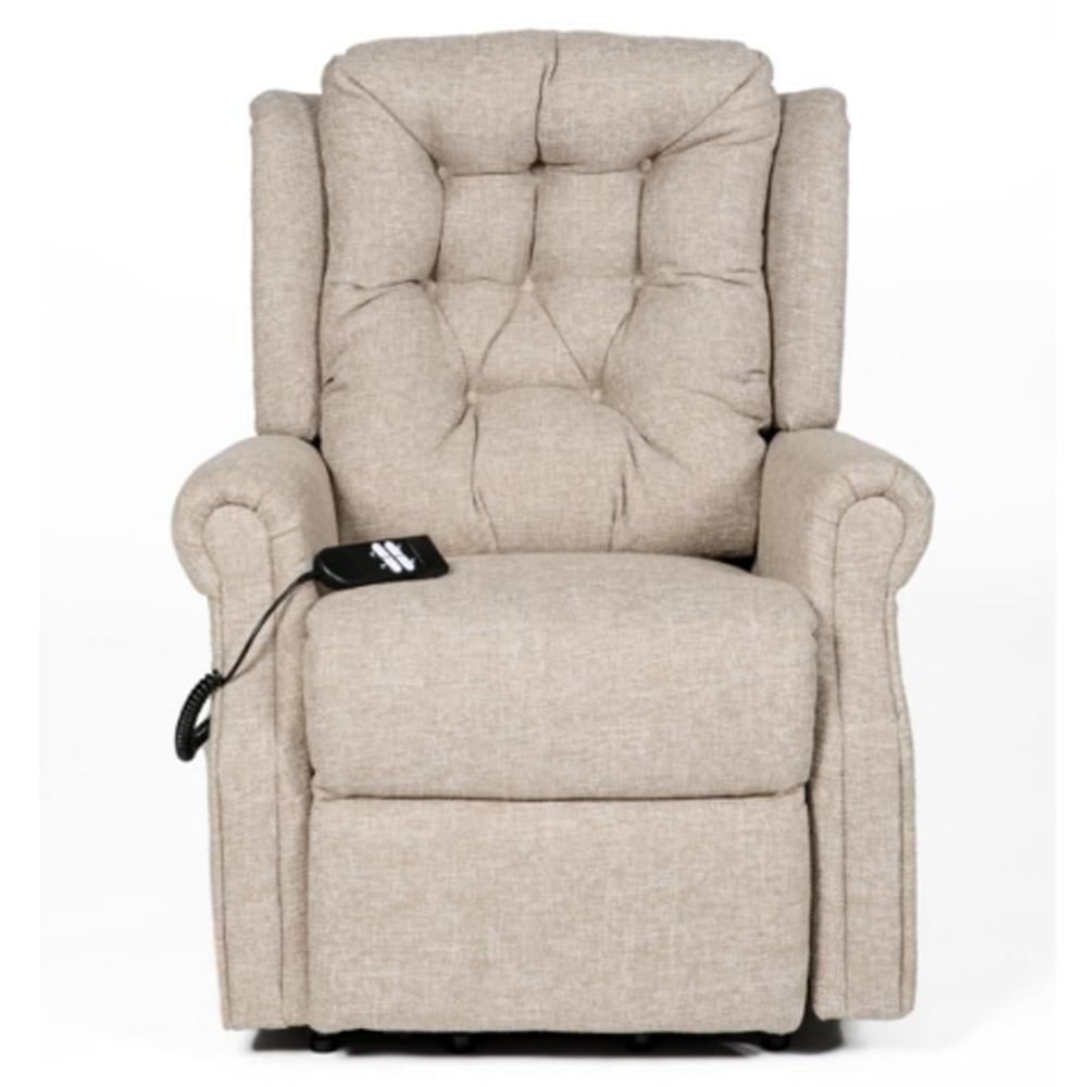Melsa Fabric Electric Recliner Chair In Sand
