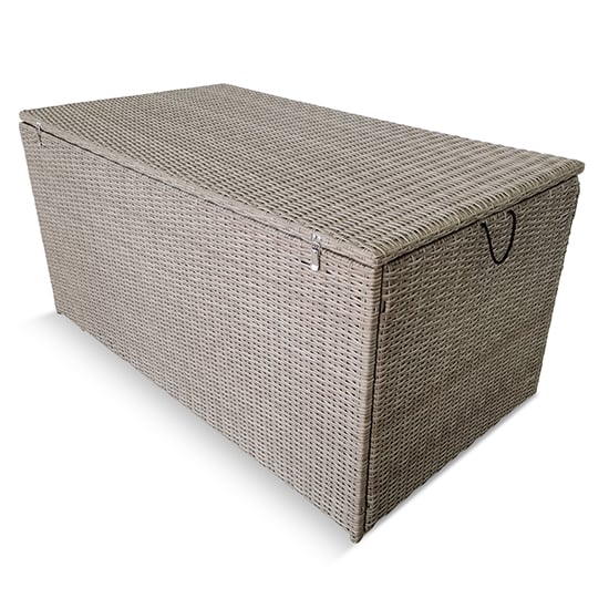 Product photograph of Meltan Outdoor Cushion Storage Box In Sand from Furniture in Fashion