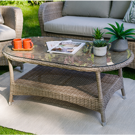 Meltan Outdoor Lounge Set With Coffee Table In Sand_2