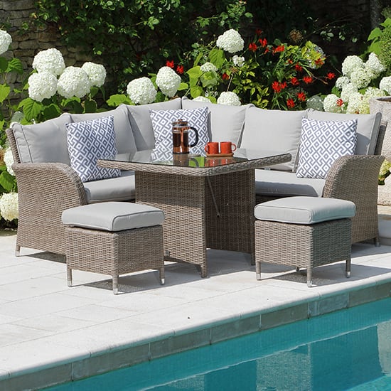 Read more about Meltan outdoor modular lounge dining set in sand