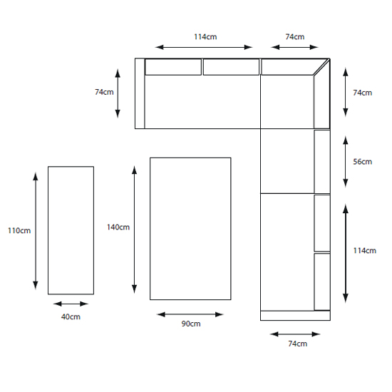 Meltan Outdoor Rectangular Modular Dining Set In Oak_2