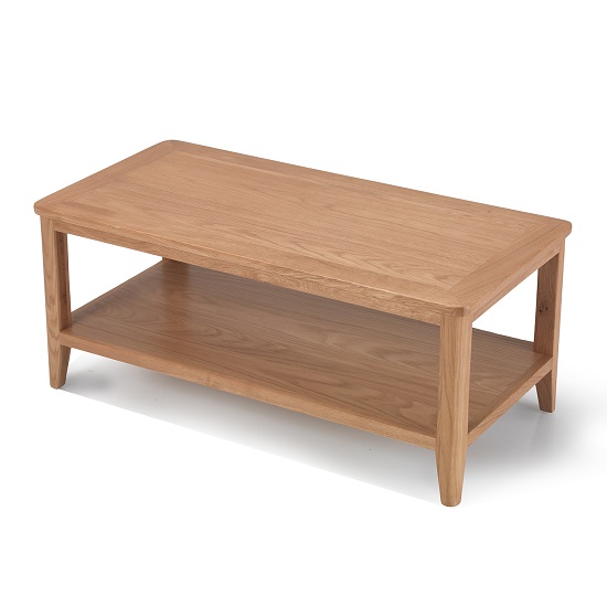Melton Wooden Coffee Table In Natural Oak With Undershelf_2