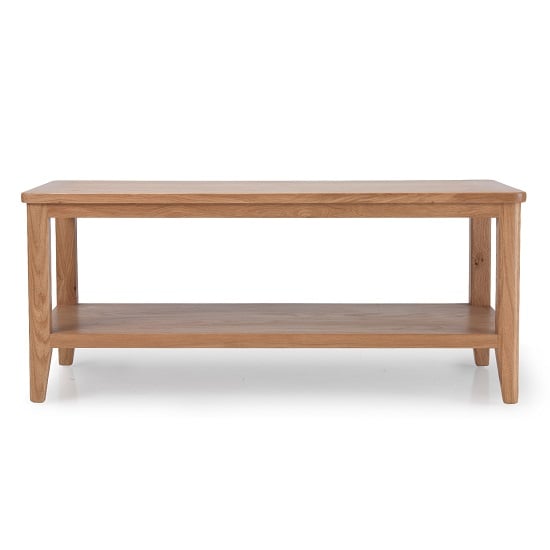 Melton Wooden Coffee Table In Natural Oak With Undershelf_3