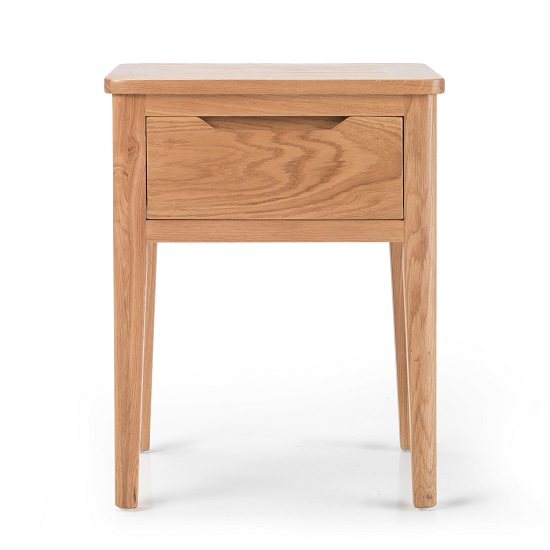 Melton Wooden Lamp Table In Natural Oak With 1 Drawer_3