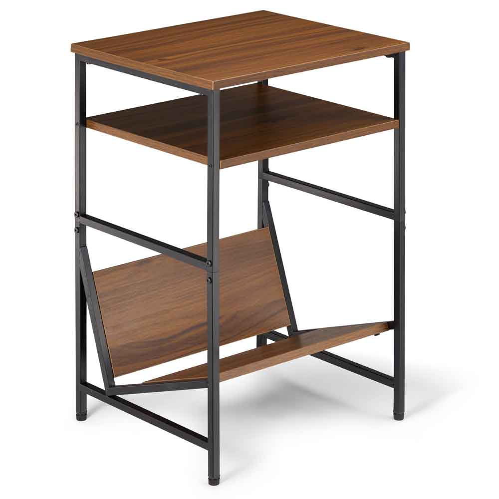 Melvarn Wooden HiFi Stand in Black and Oak