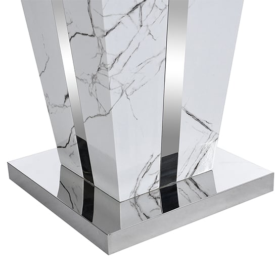 Memphis Gloss Lamp Table In Vida Marble Effect With Glass Top_8