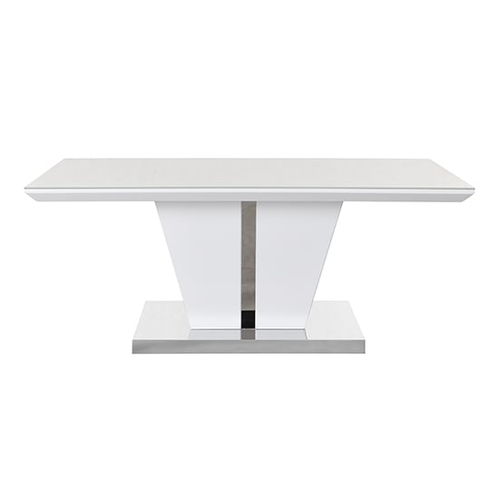 Memphis High Gloss Coffee Table In White With Glass Top