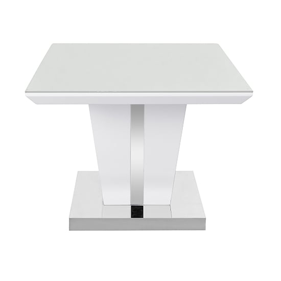 Memphis High Gloss Coffee Table In White With Glass Top