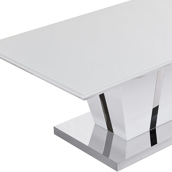 Memphis High Gloss Coffee Table In White With Glass Top
