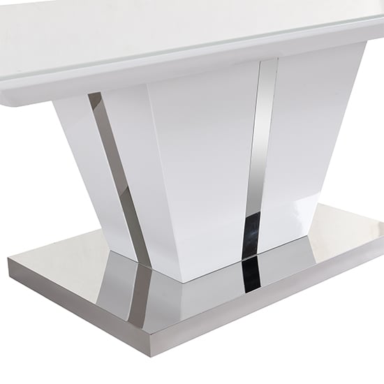 Memphis High Gloss Coffee Table In White With Glass Top