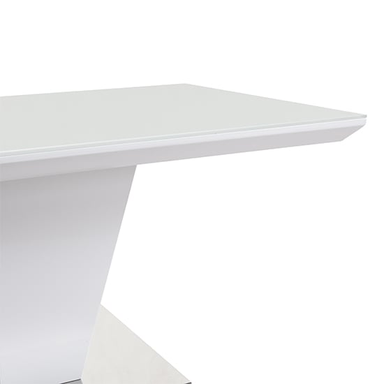 Memphis High Gloss Coffee Table In White With Glass Top