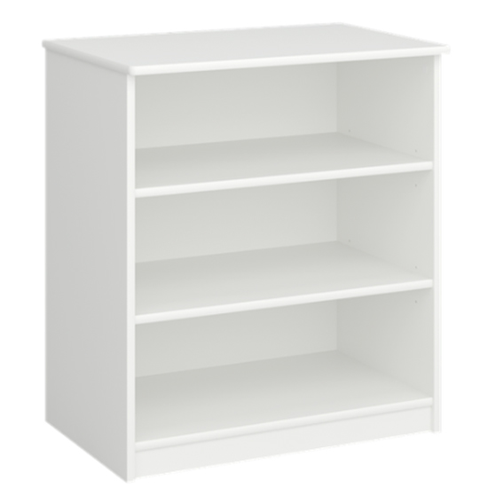 Memphis Kids Wooden Bookcase In Off White With 2 Shelves FiF