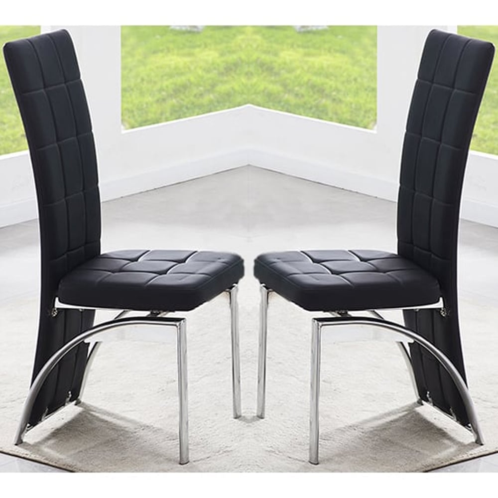 Memphis Large Filo Effect Dining Table 6 Ravenna Black Chairs