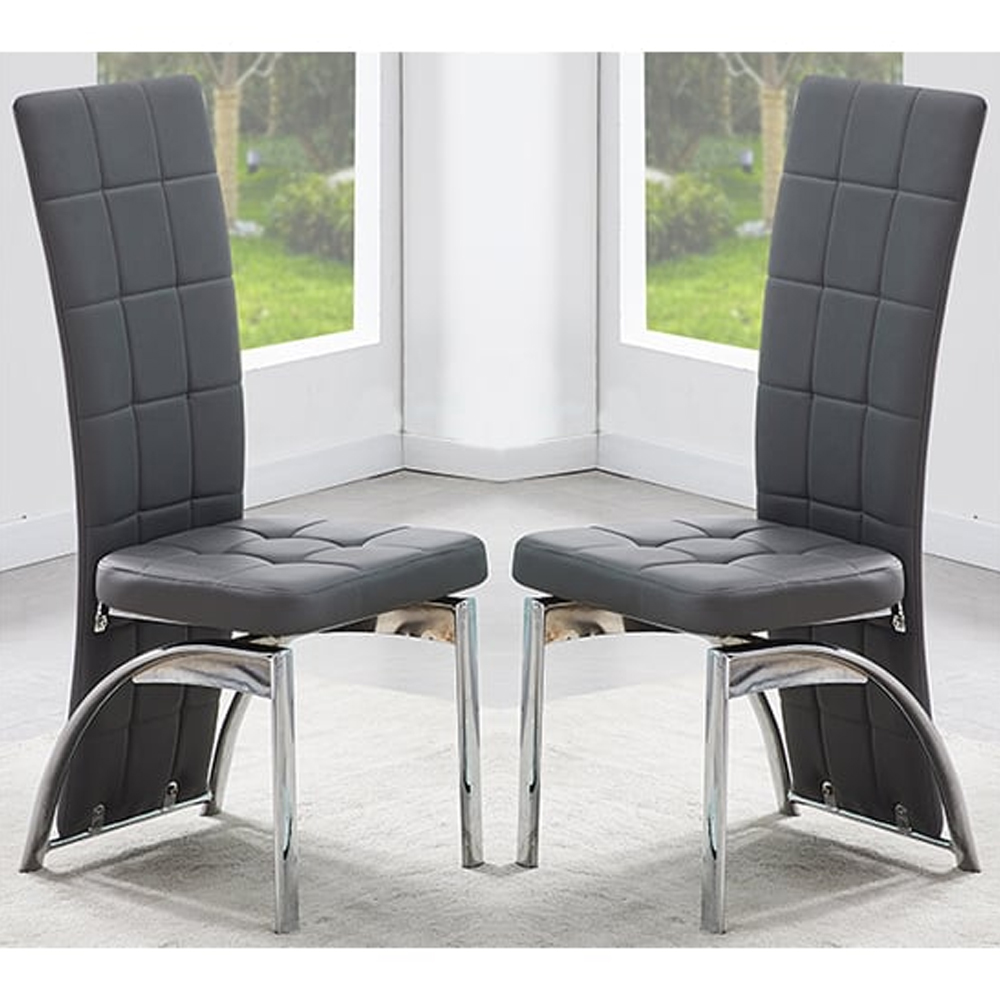 Memphis Small Filo Effect Dining Table 4 Ravenna Grey Chairs