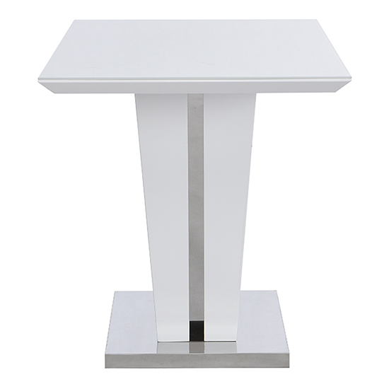 Memphis Small High Gloss Dining Table In White With Glass Top_5