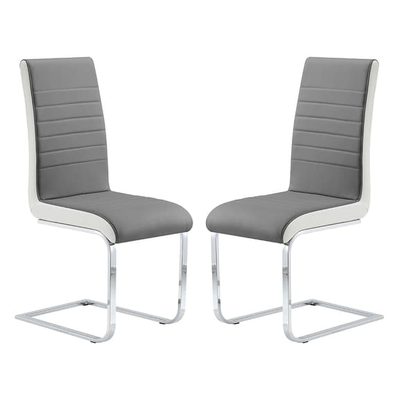 Memphis Small Grey Gloss Dining Table 4 Symphony Grey Chairs